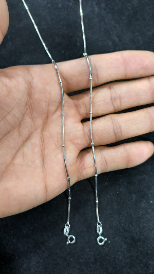 Rhodium Anklet