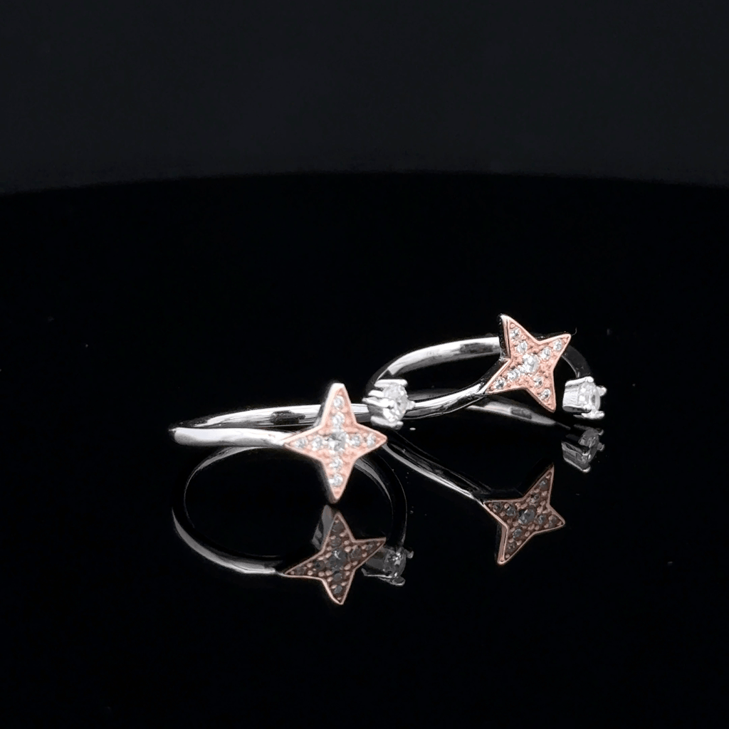 North Star & Solitaire Toe Rings
