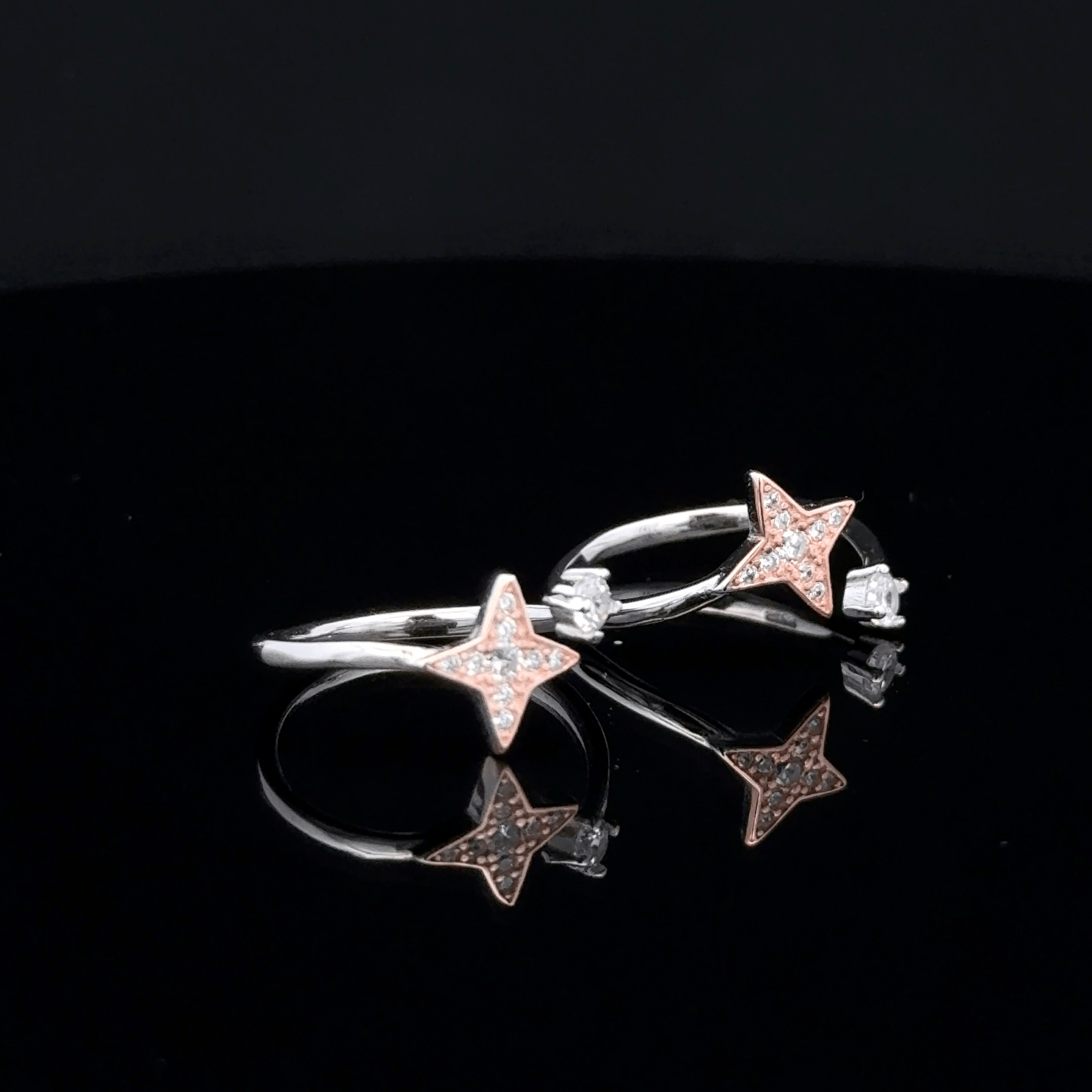 North Star & Solitaire Toe Rings