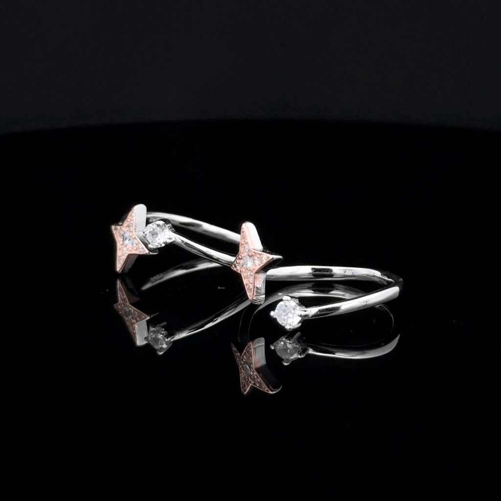 North Star & Solitaire Toe Rings