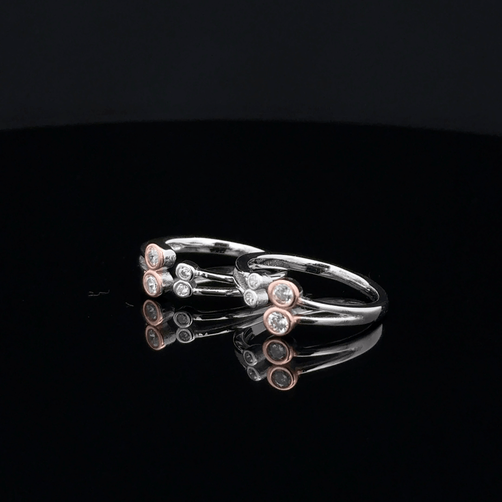 Two-Tone Dual-Band Bypass Toe Rings