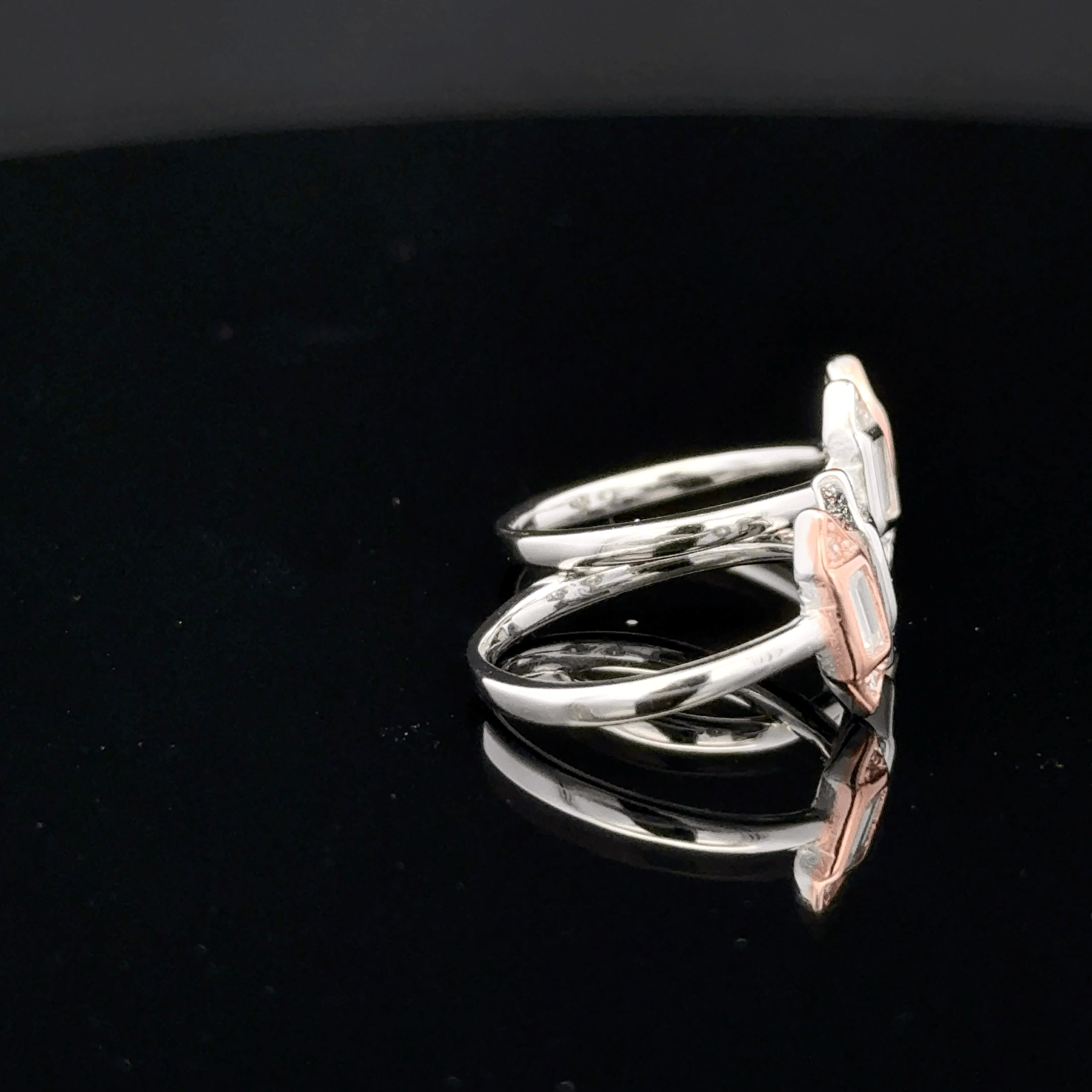 Cut Hexagon Toe Rings