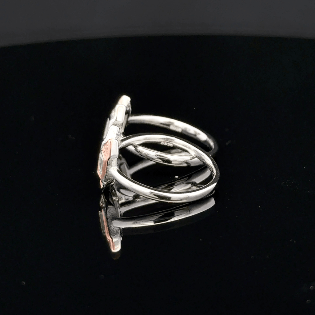 Cut Hexagon Toe Rings