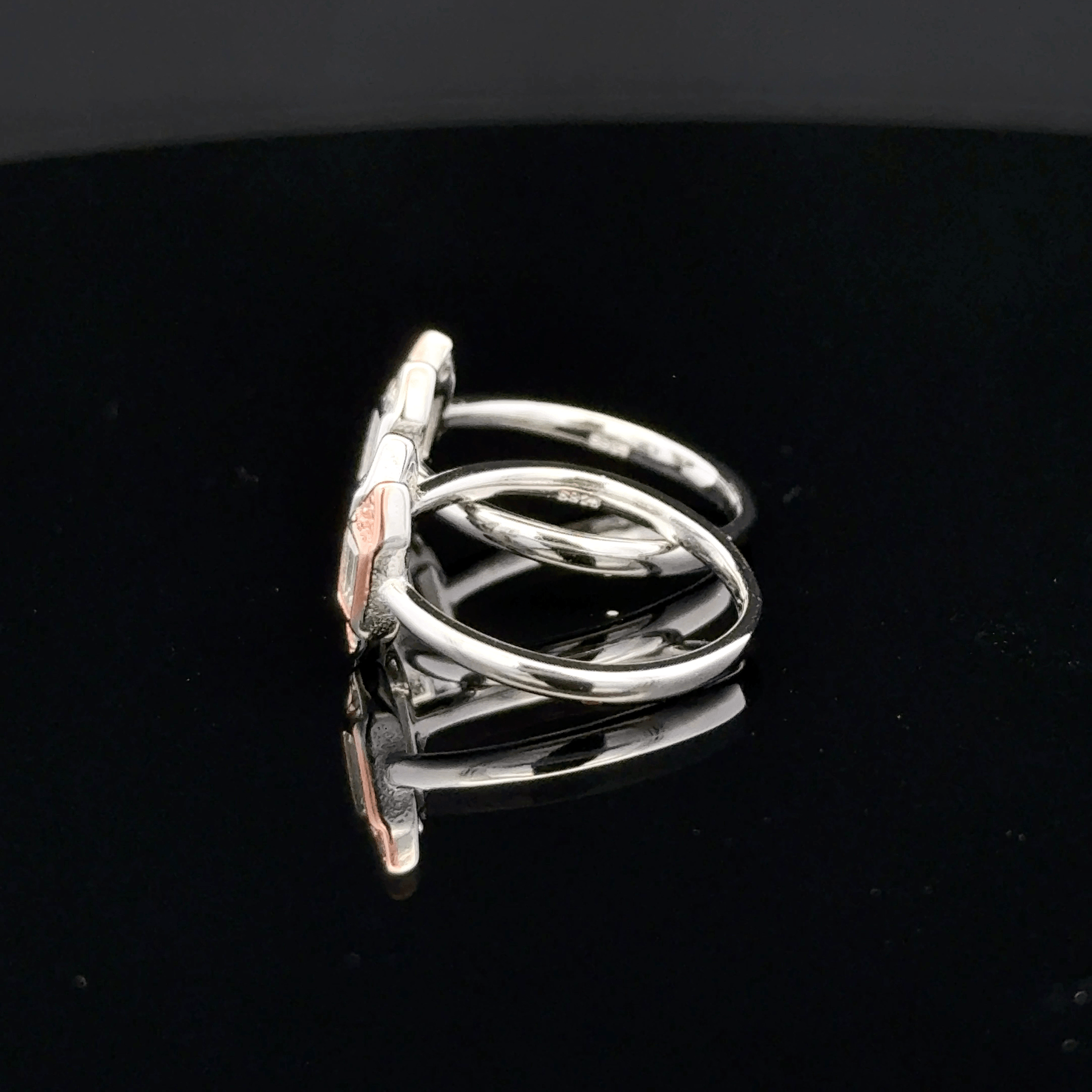 Cut Hexagon Toe Rings