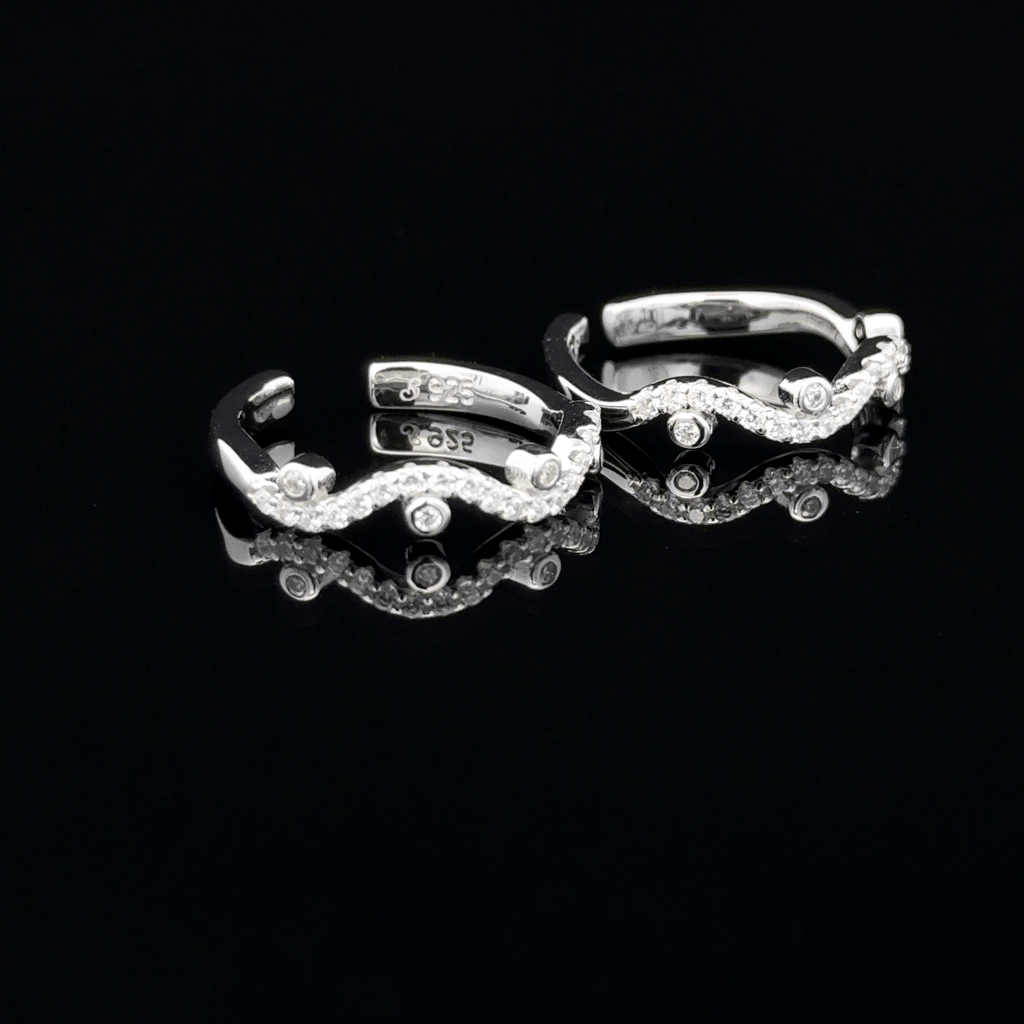 Wave Toe Rings