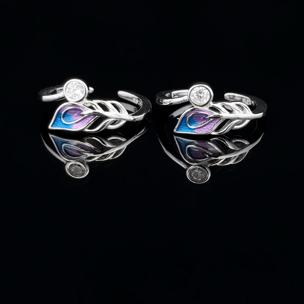Peacock Feather toerings