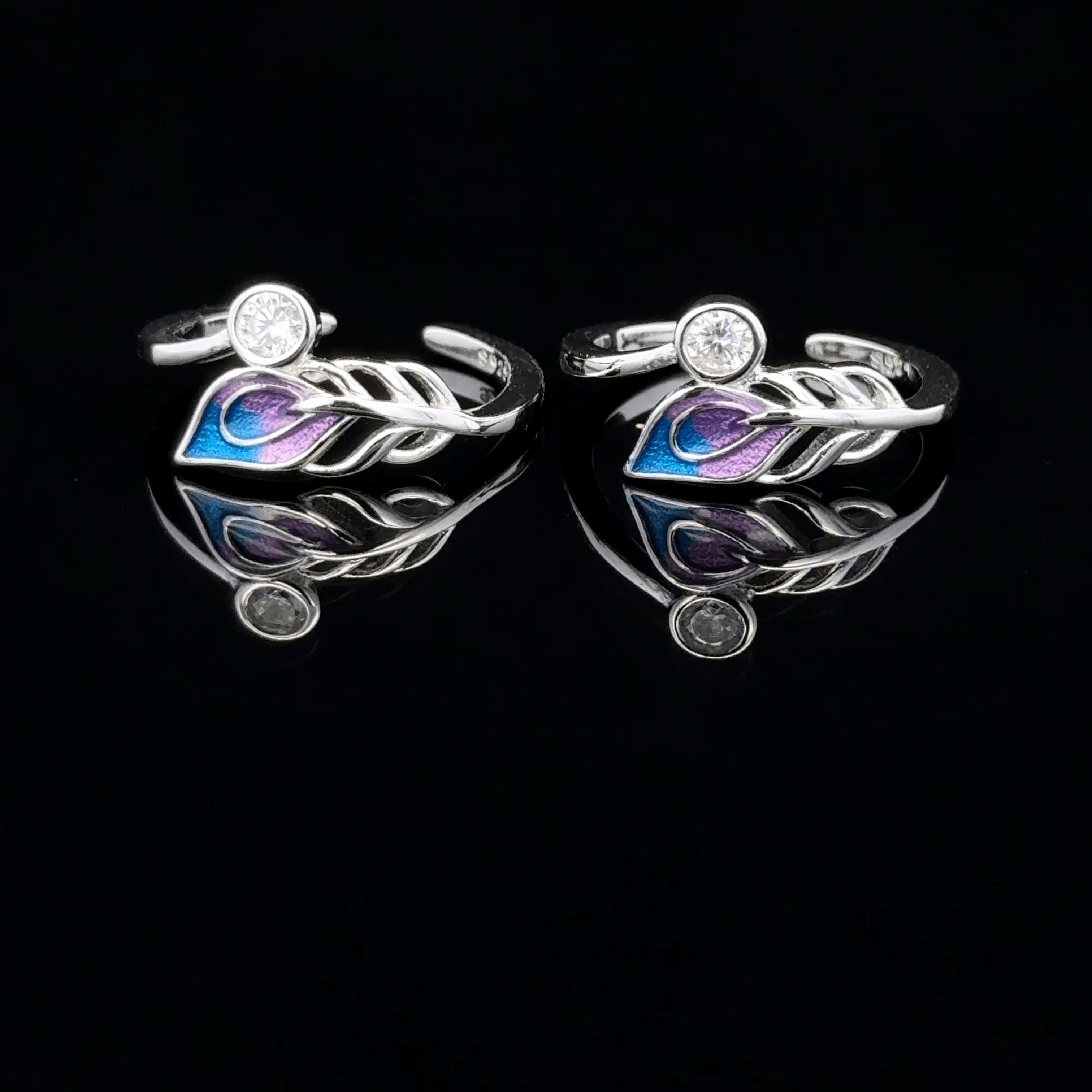 Peacock Feather toerings