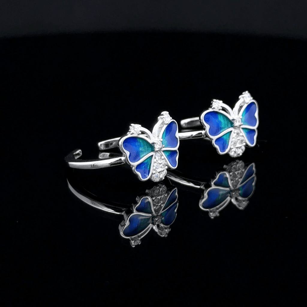 Butterfly toerings