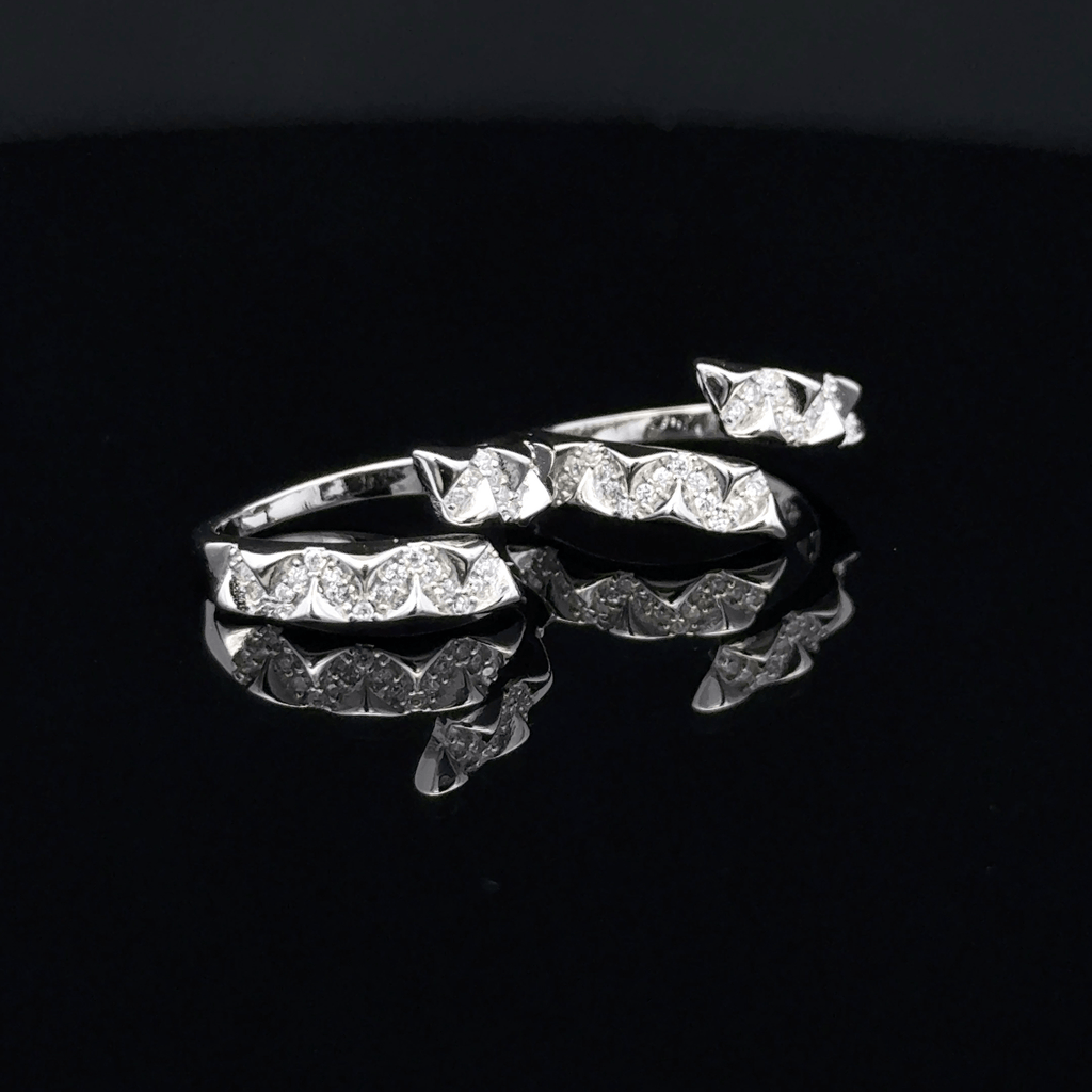 Zigzag Geometric Bypass Toe Rings