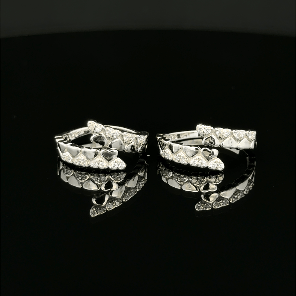 Zigzag Heart shape toerings