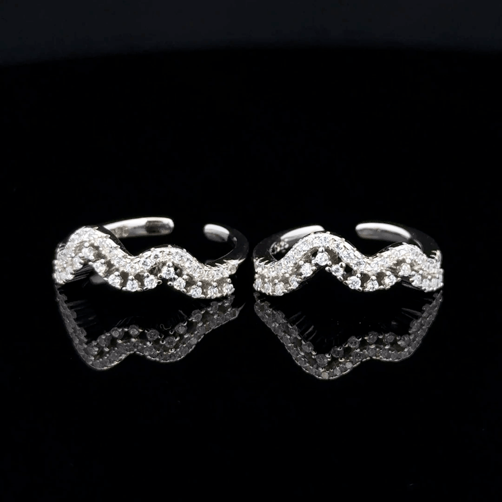 Chevron Wave Toe Ring