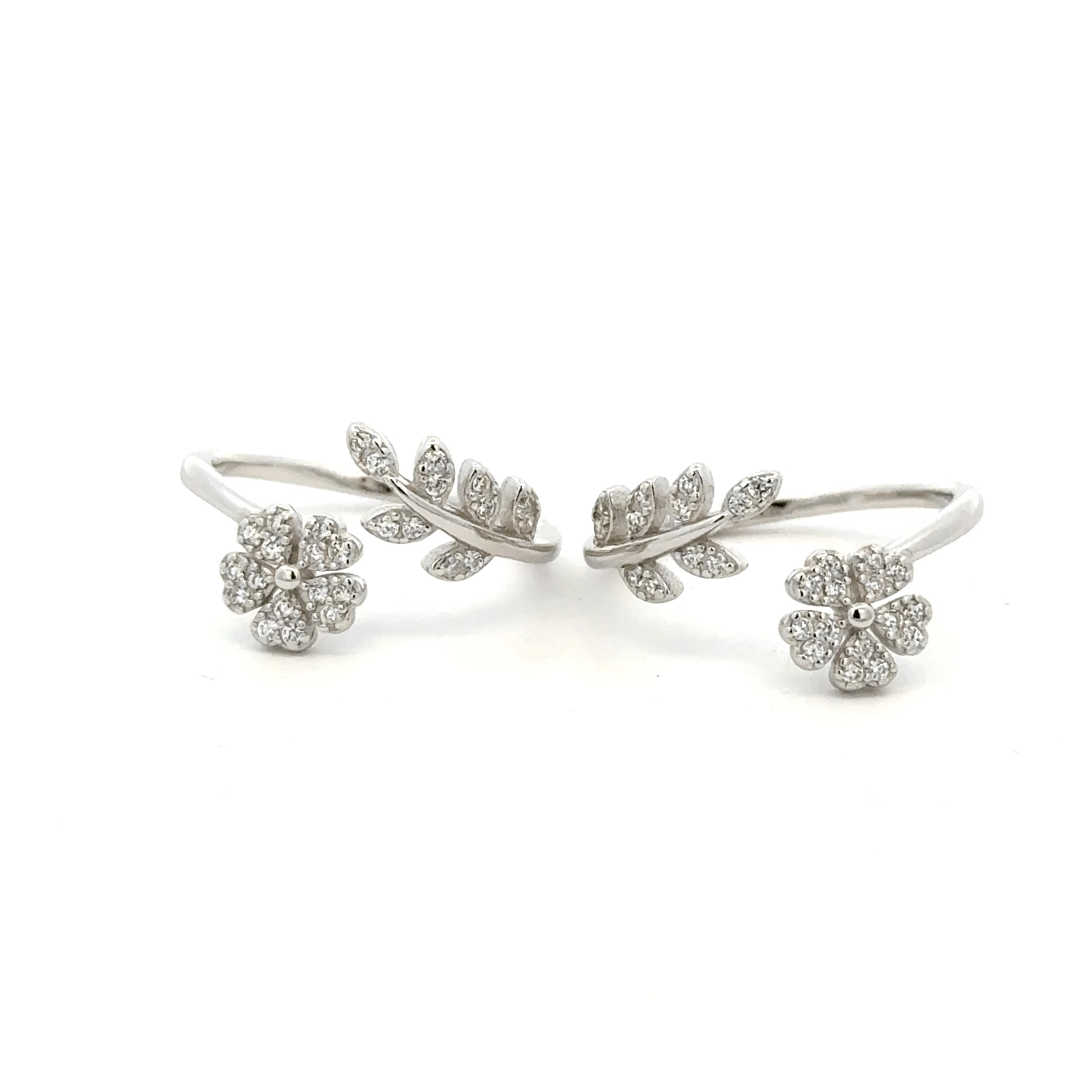 Flower and Leaf toerings