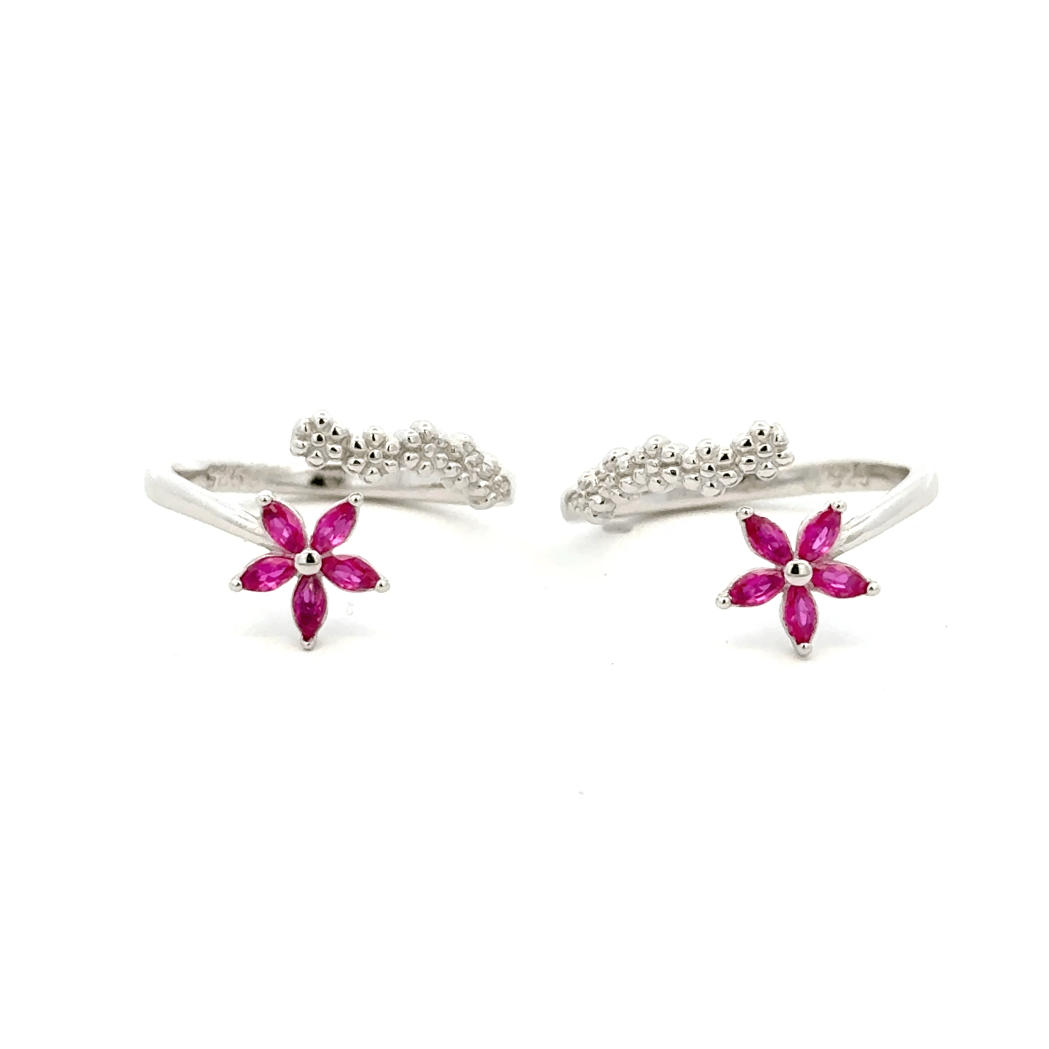 Flower toerings