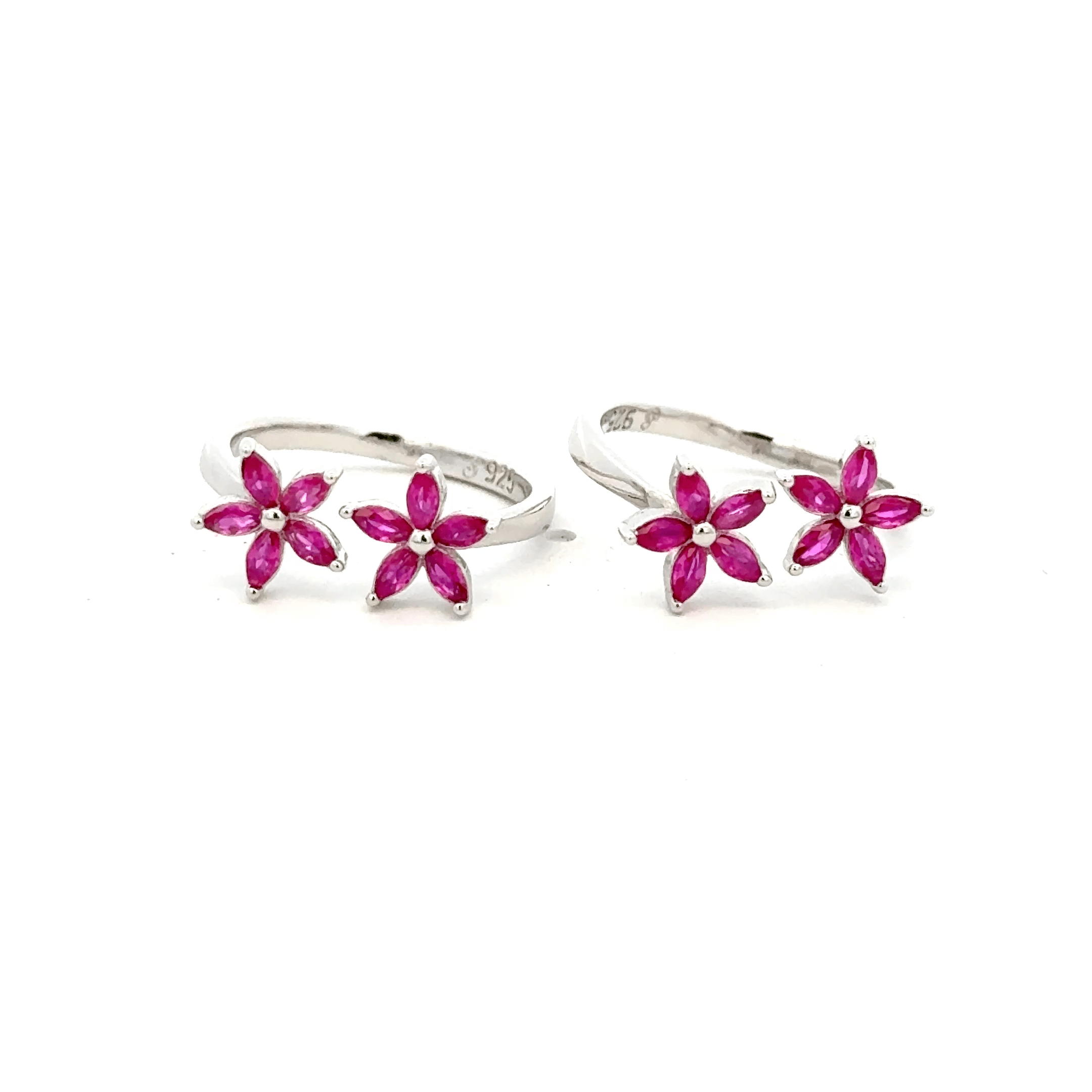 Flower toerings