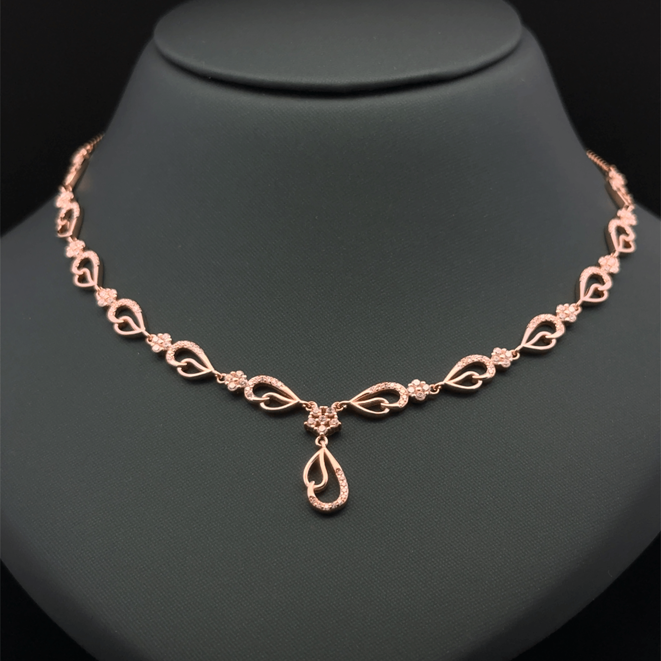 Double Drop Design Necklace