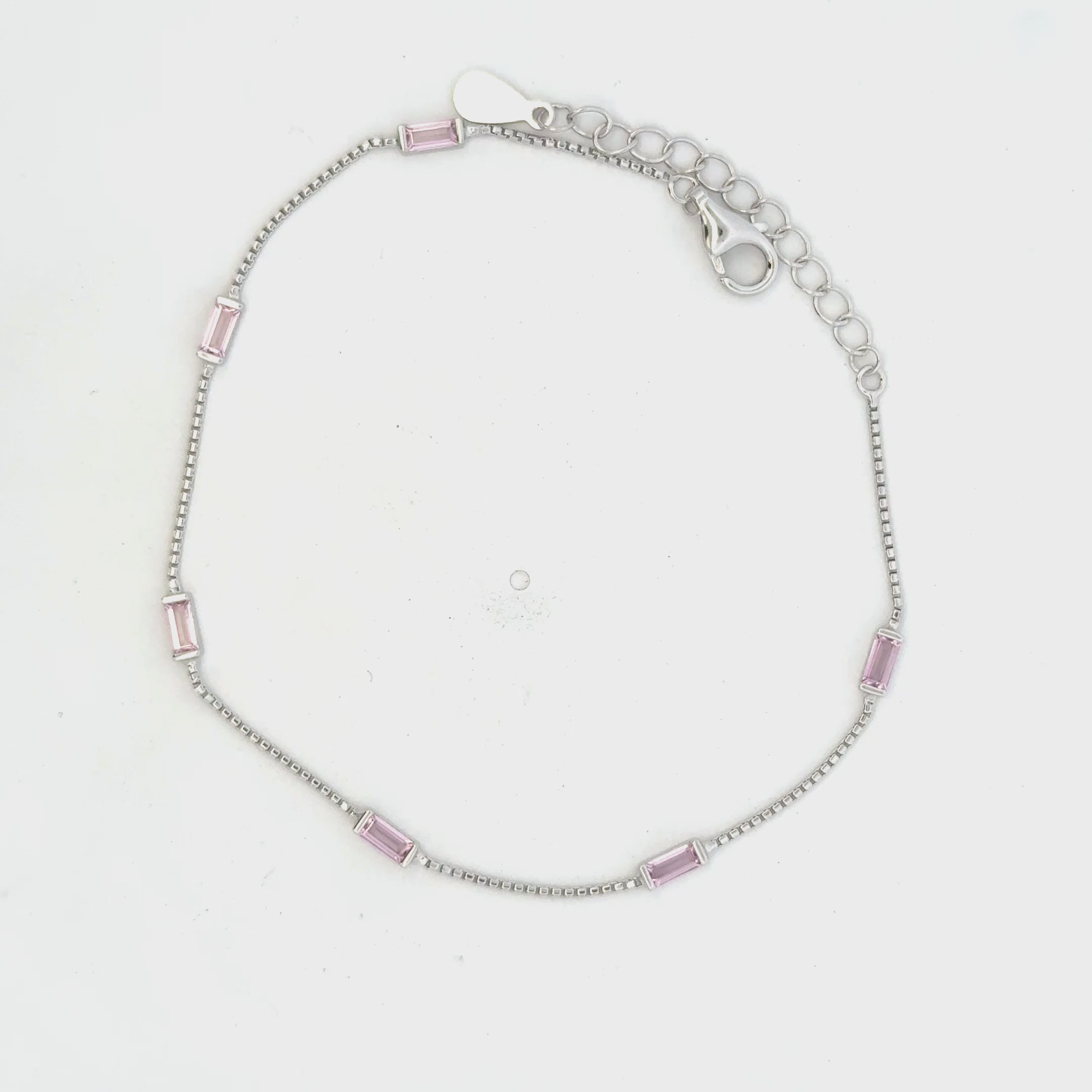 Square Single Stone Bracelet