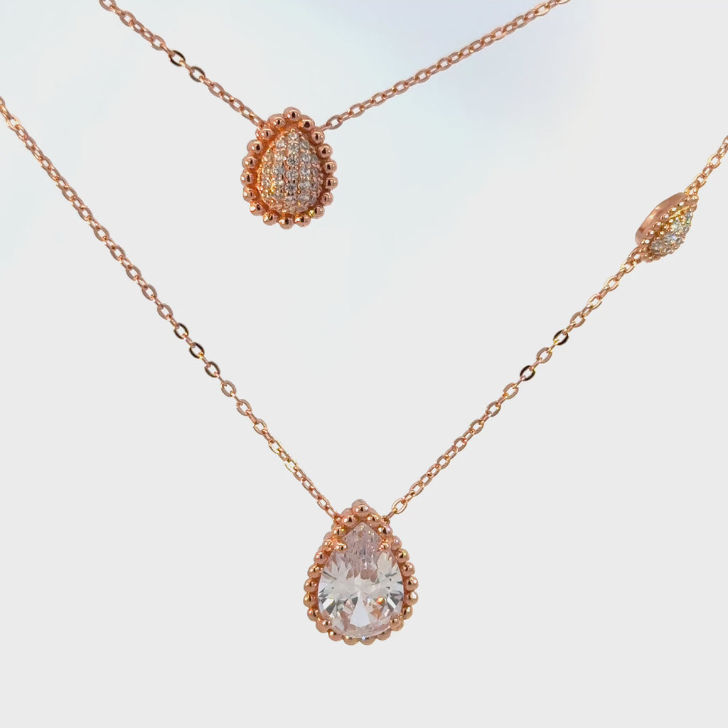 Rosegold Double Layer chain with pendent