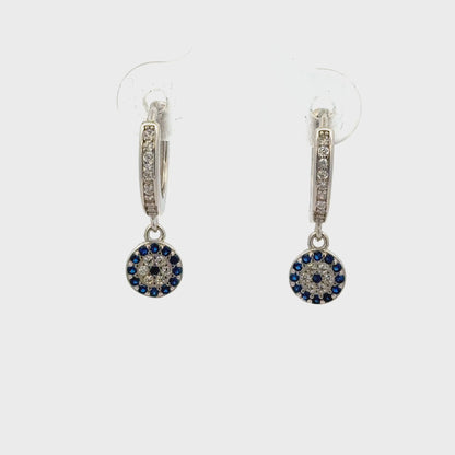 Blue Stone Hanging Baali Earring