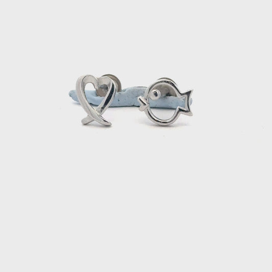 Heart and Fish Earring