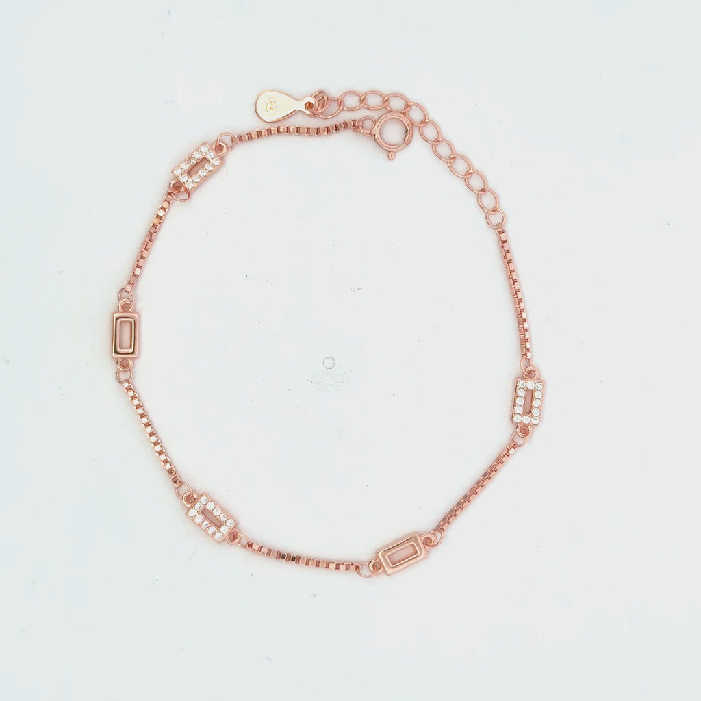 Square Micro Stone Bracelet
