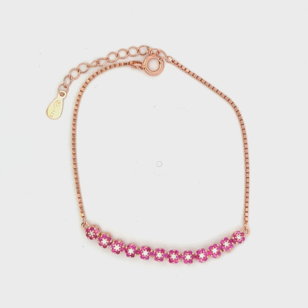 Pink Tennis Rosegold Bracelet