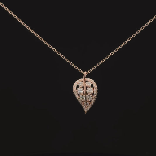 Leaf Rosegold Chain With Pendant
