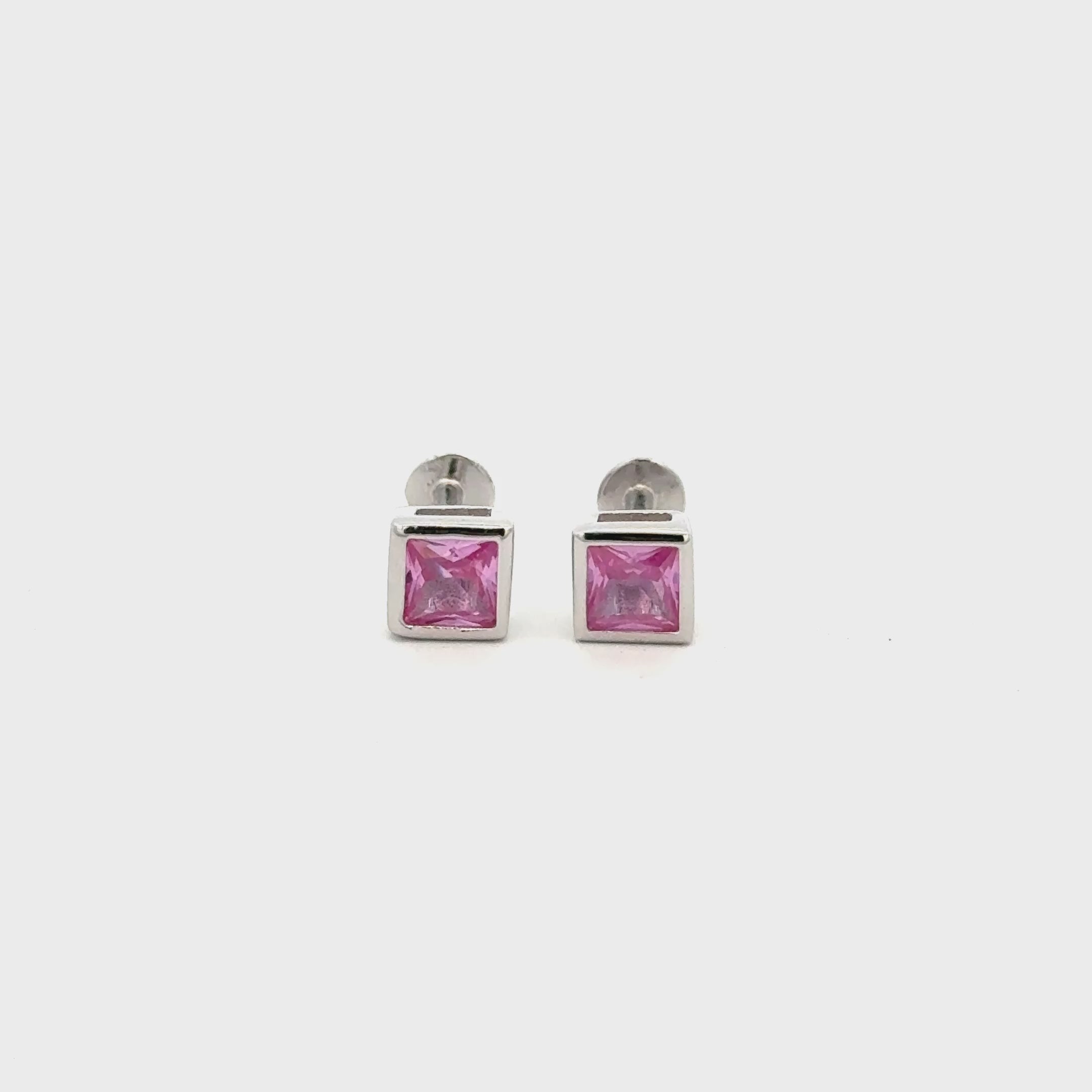 Pink Stone Stud