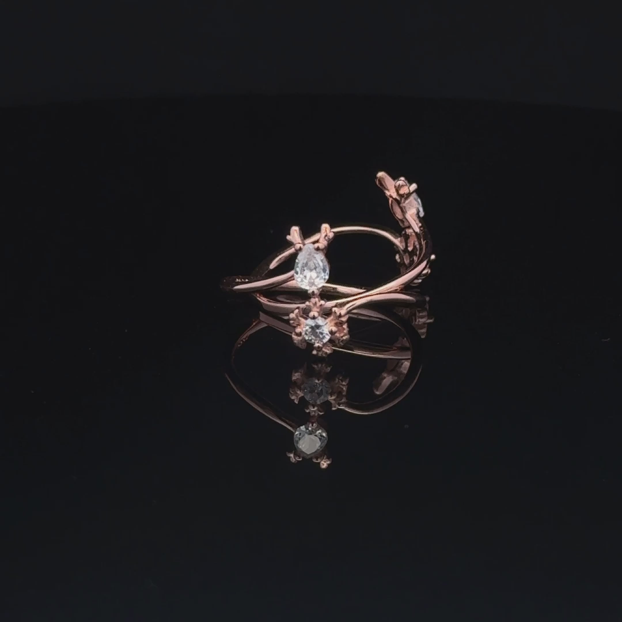 Deer Single Stone Toerings