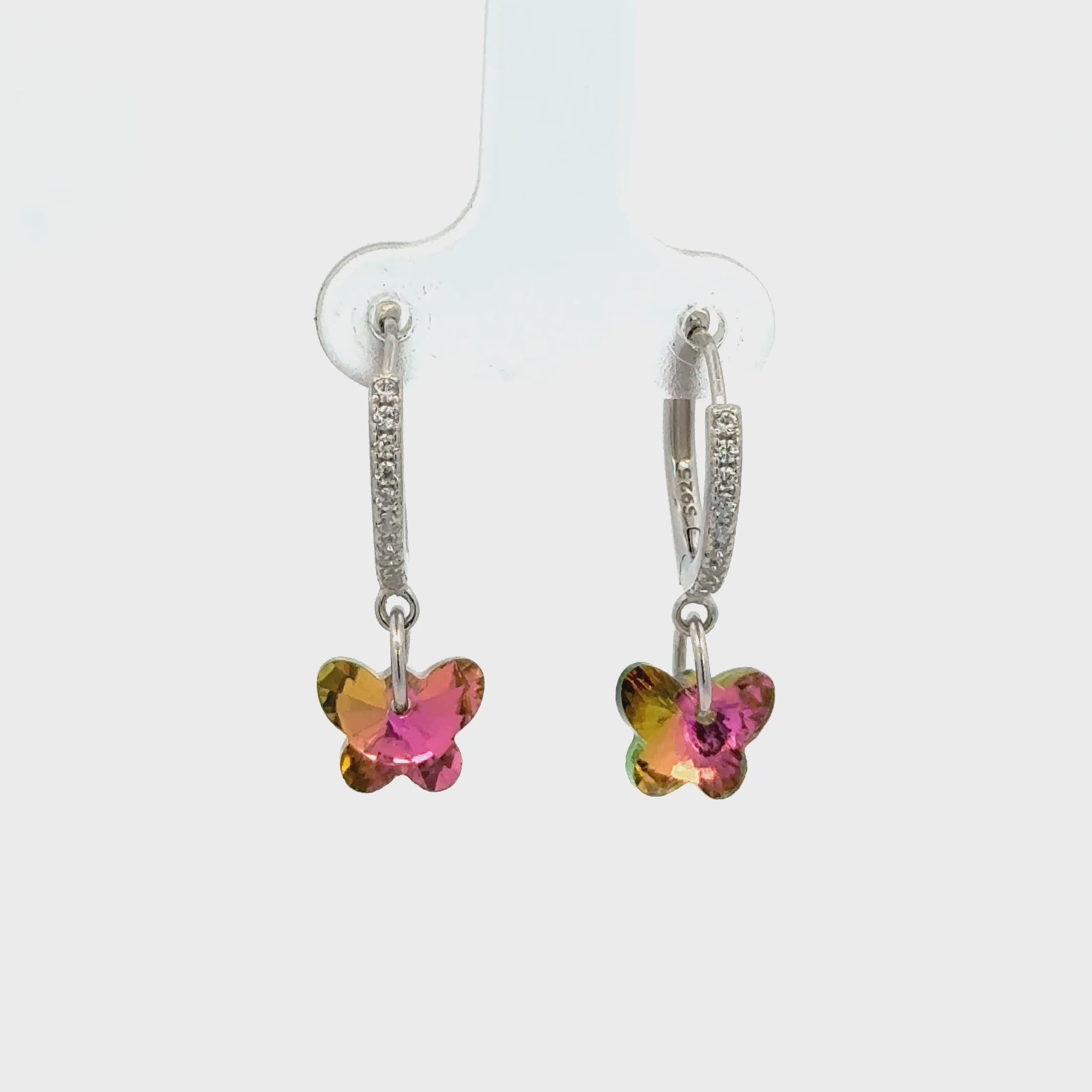 Butterfly Rainbow Drops Baali Earring