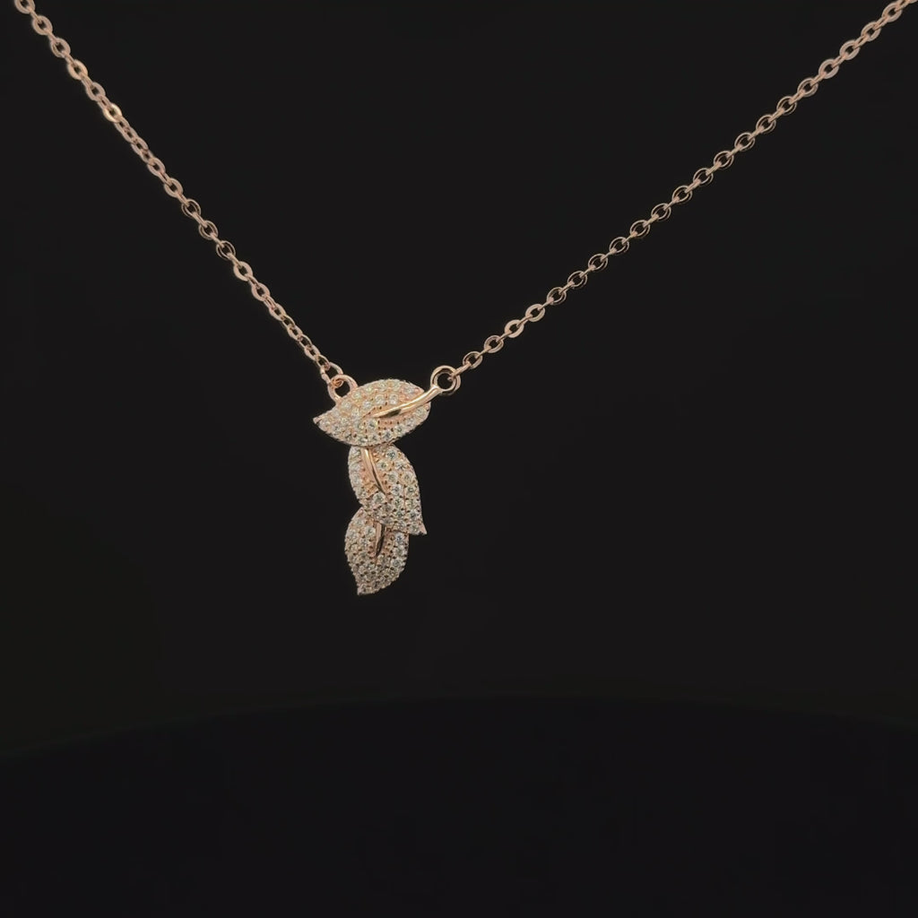Leaf Rosegold Chain With Pendant