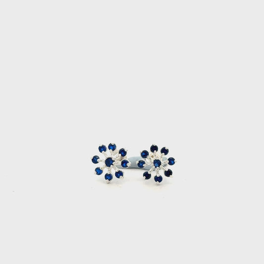 Multistone Blue Second Earrings