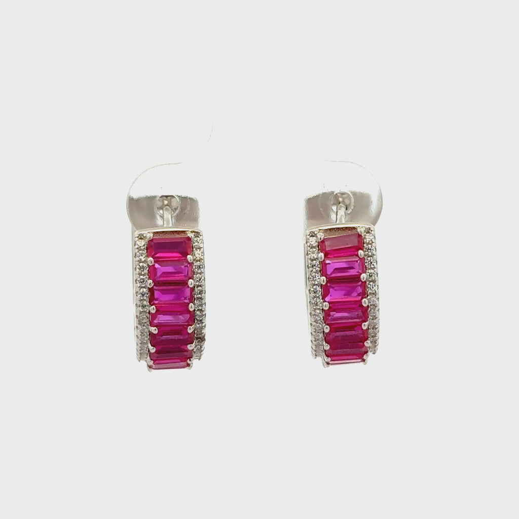 Big Size Red Stone Baali Earring