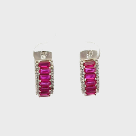 Big Size Red Stone Baali Earring