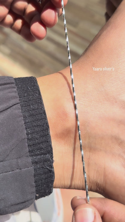 Rhodium Anklet
