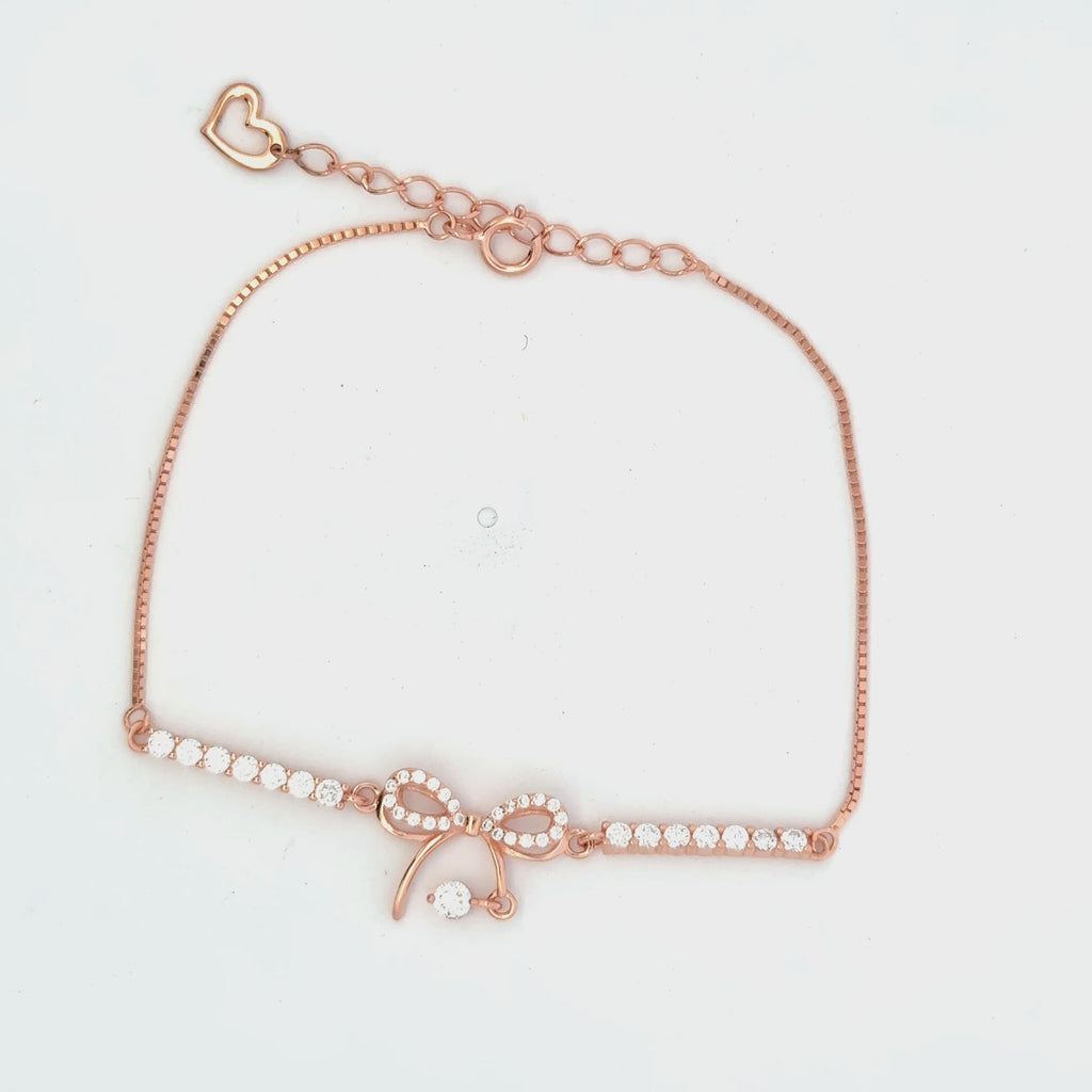 Infinity Single Stone Rosegold Bracelet