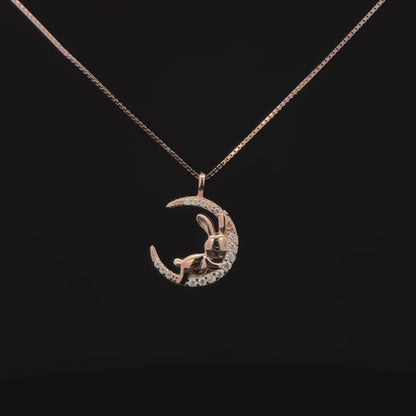 Moon Rosegold Chain With Pendant