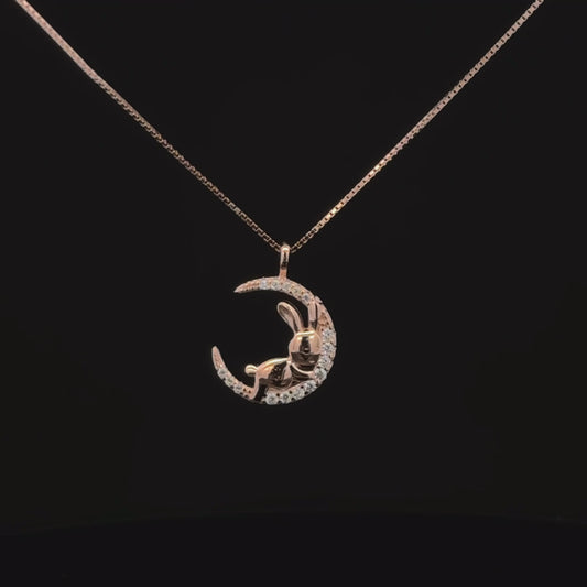 Moon Rosegold Chain With Pendant