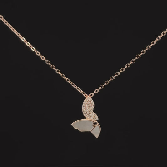 BUTTERFLY ROSEGOLD CHAIN WITH PENDANT