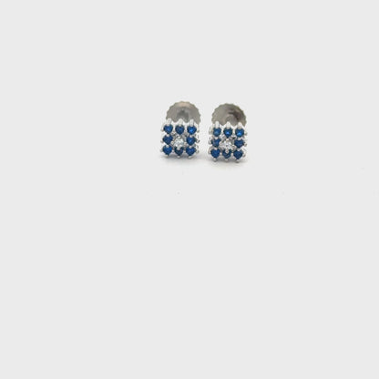 Multistone Blue Earrings