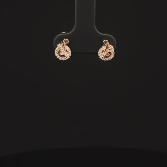 ROSEGOLD CIRCLE BOW EARRING