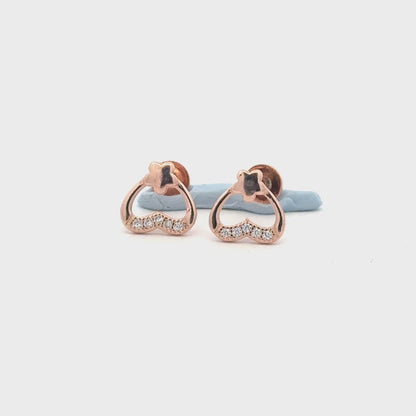 Heart Rosegold Earring