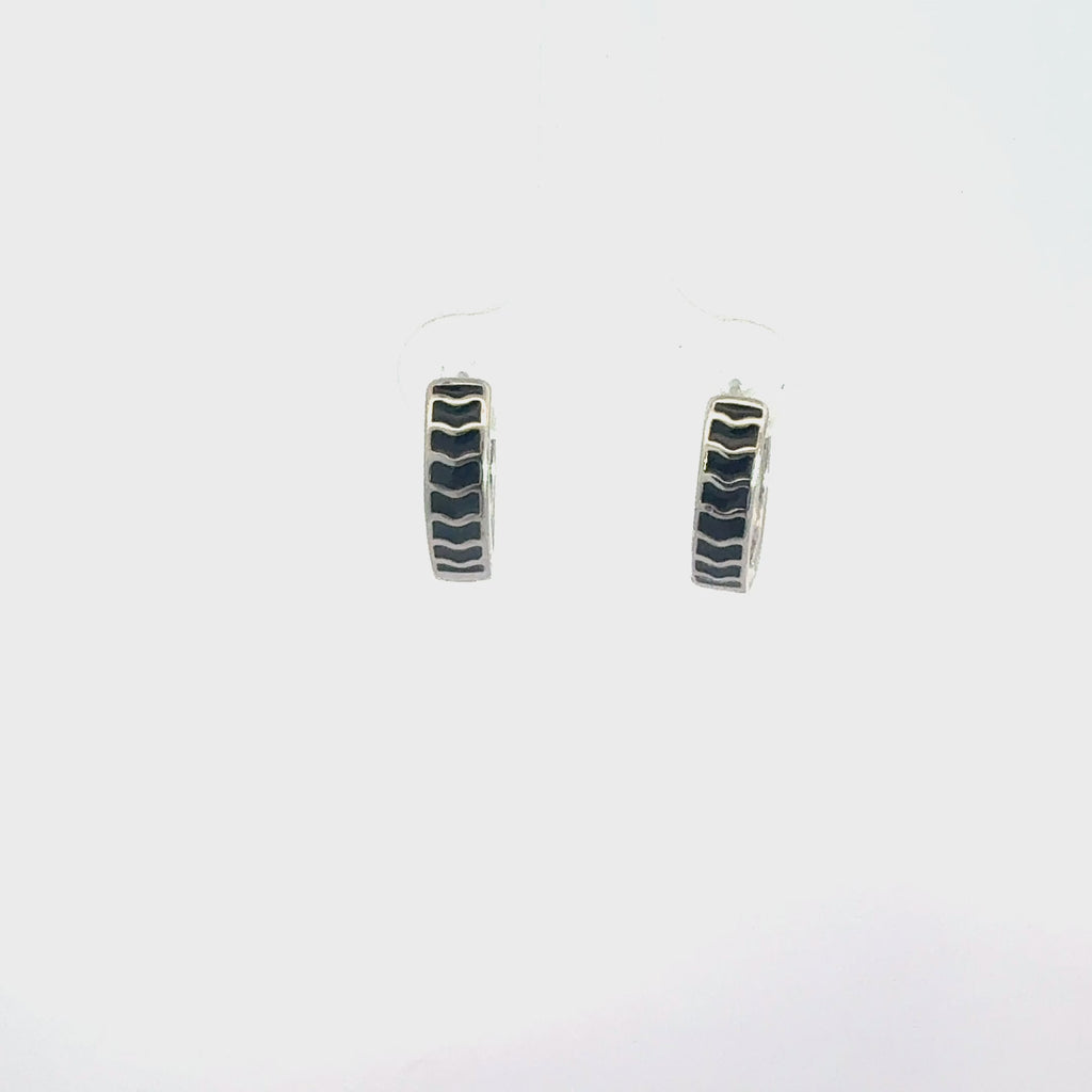 Black Enamel Baali Earring