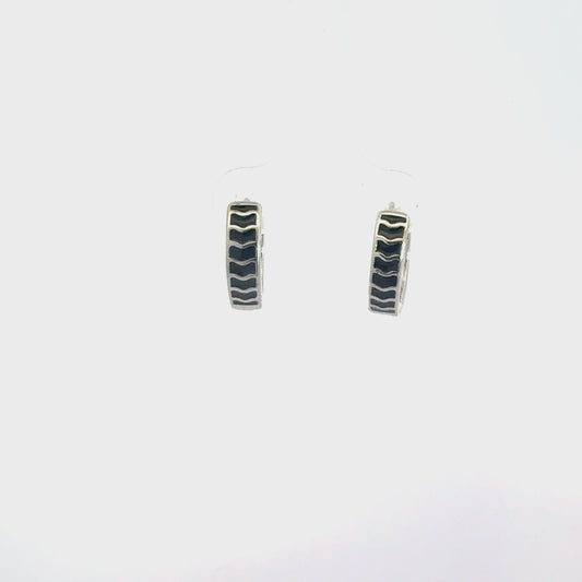 Black Enamel Baali Earring