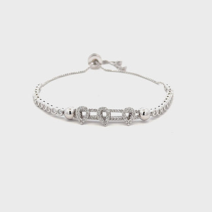 Rhodium Pandora moments bracelet