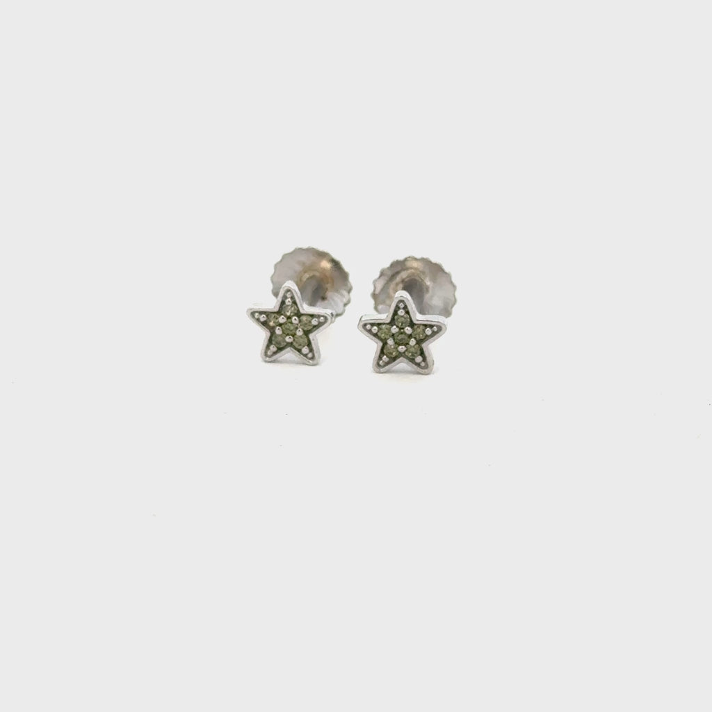 Star Green Earring