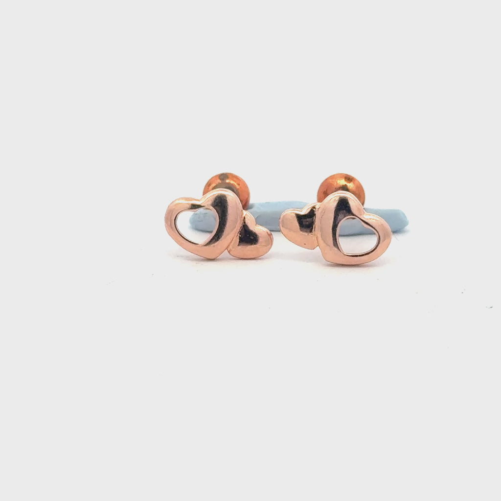 Heart Rosegold Earring