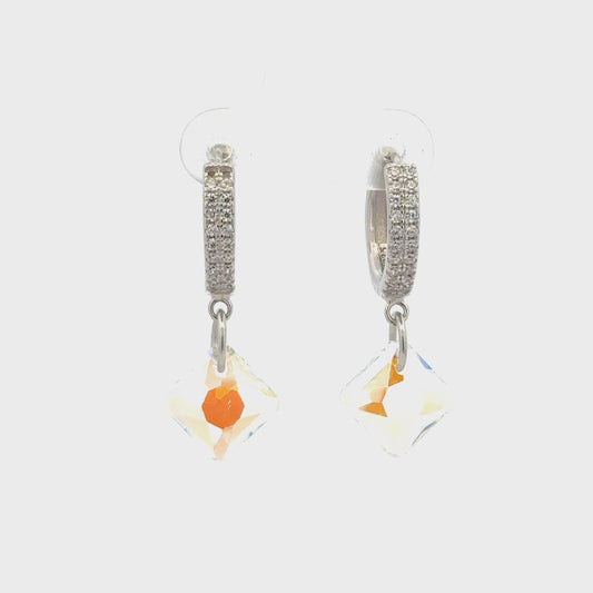 White Star Drops Baali Earring