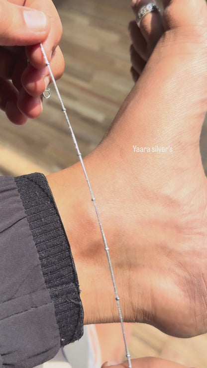 Rhodium Anklet