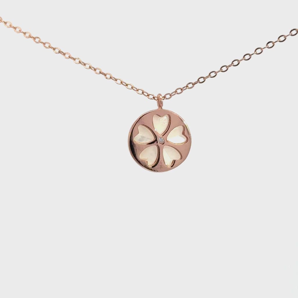 Rosegold circle chain with pendent