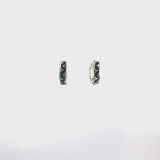 Black Enamel Baali Earring